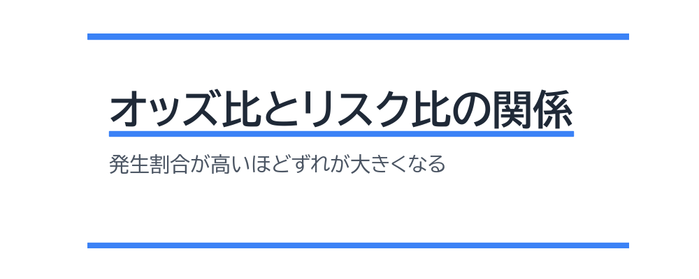 オッズ比とリスク比の関係